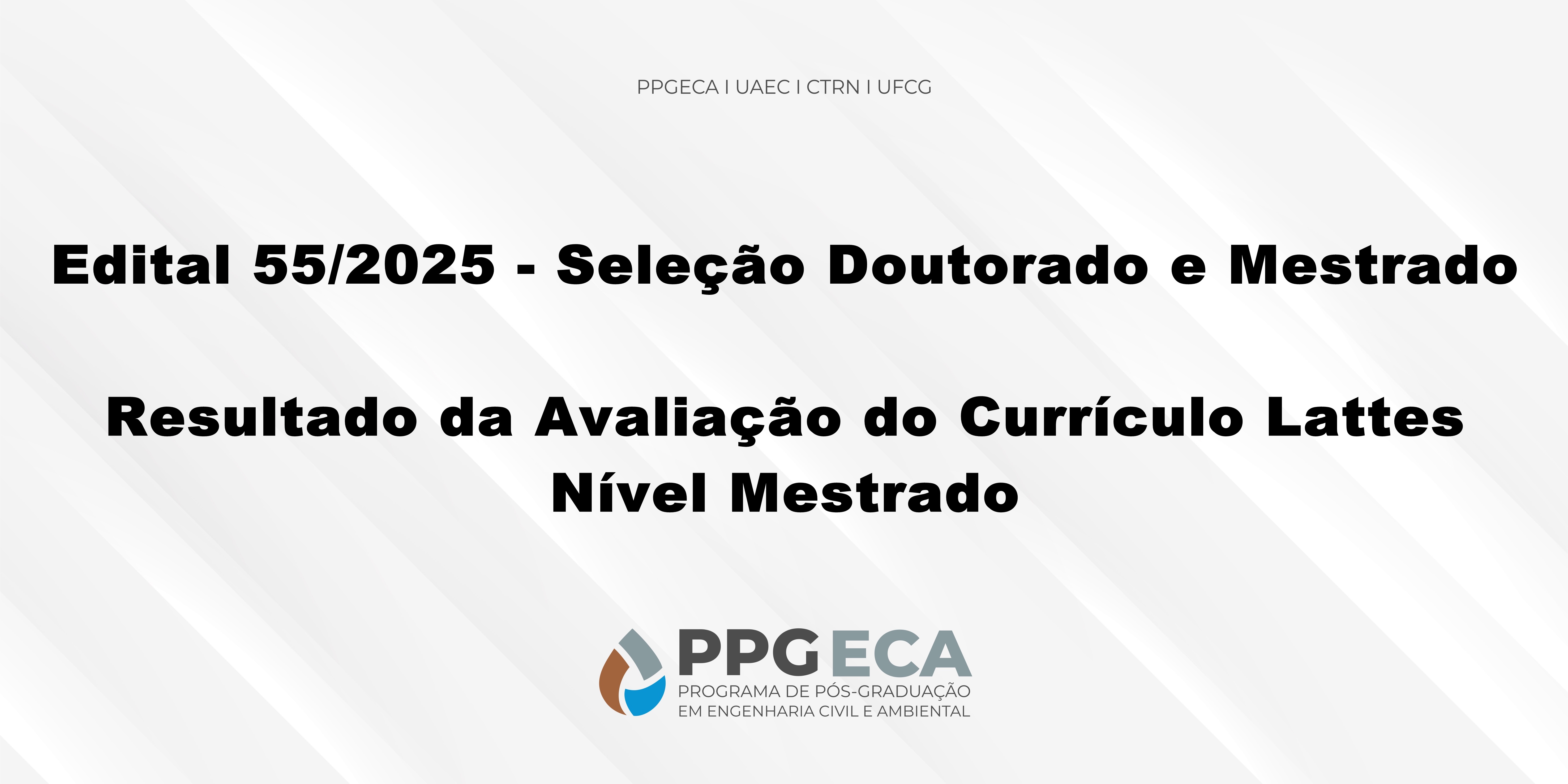 Resultado da Avaliação do Curriculum Lattes - Mestrado