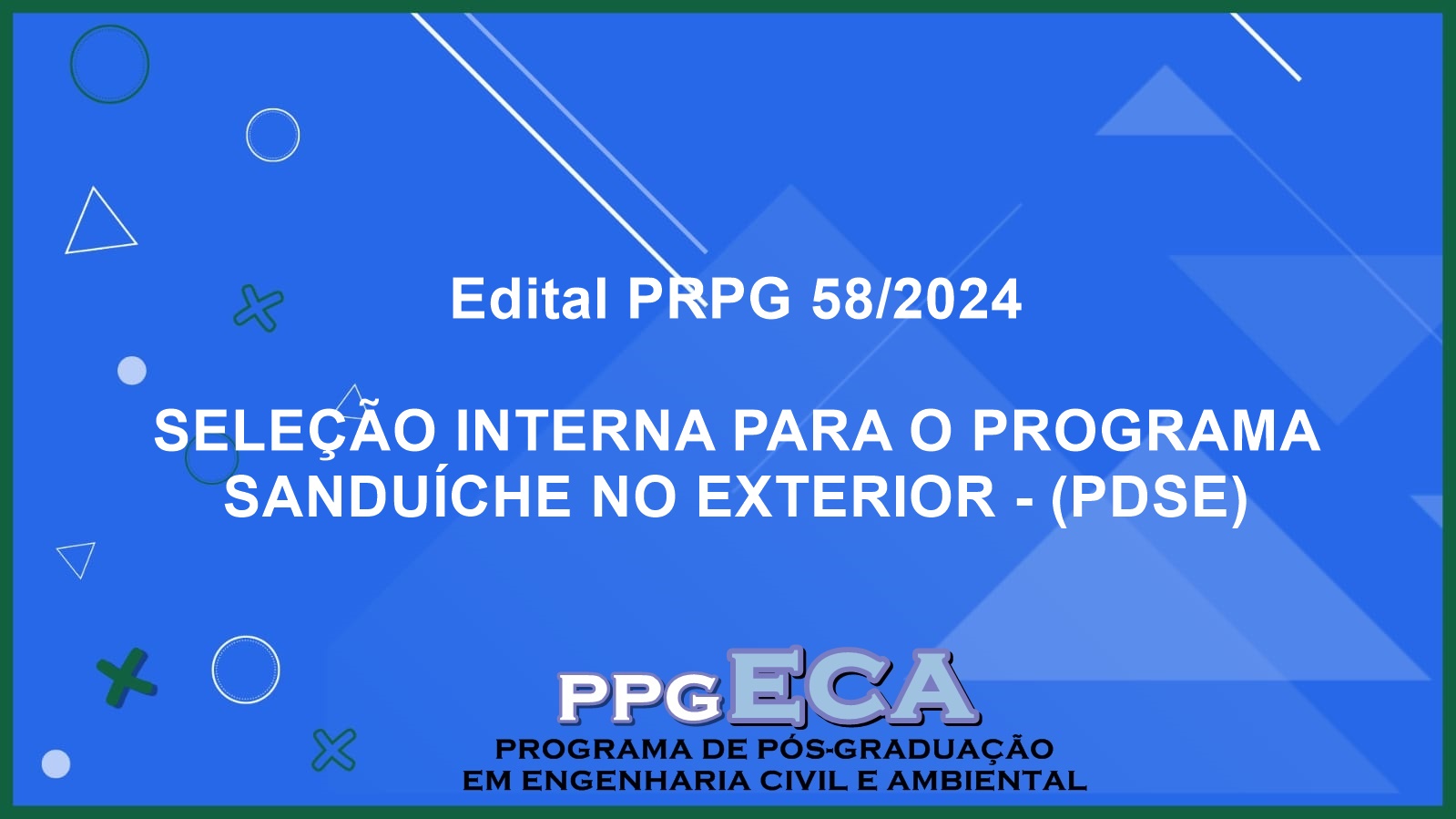 PRPG abre seleção Interna para Doutorado Sanduíche no Exterior